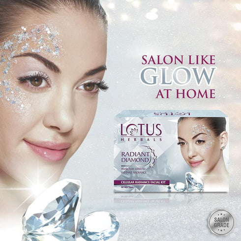 Lotus Radiant Diamond Cellular Radiance Salon Grade 4 Facial Kit